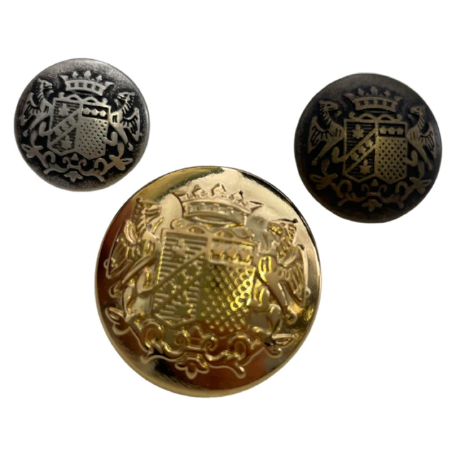 Fijne metalen knopen (2x)