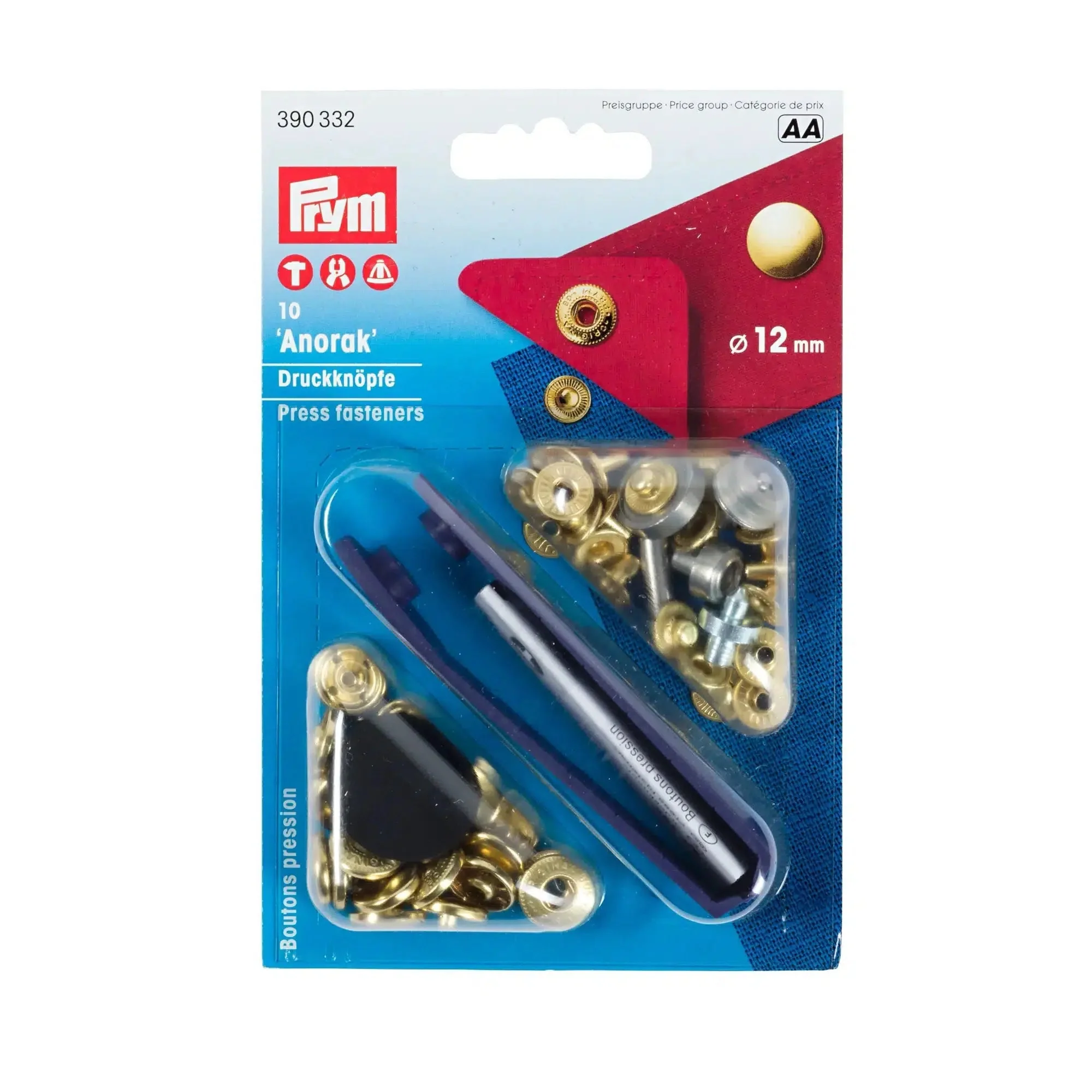 Prym Drukknopen Anorak - 12mm - Goud