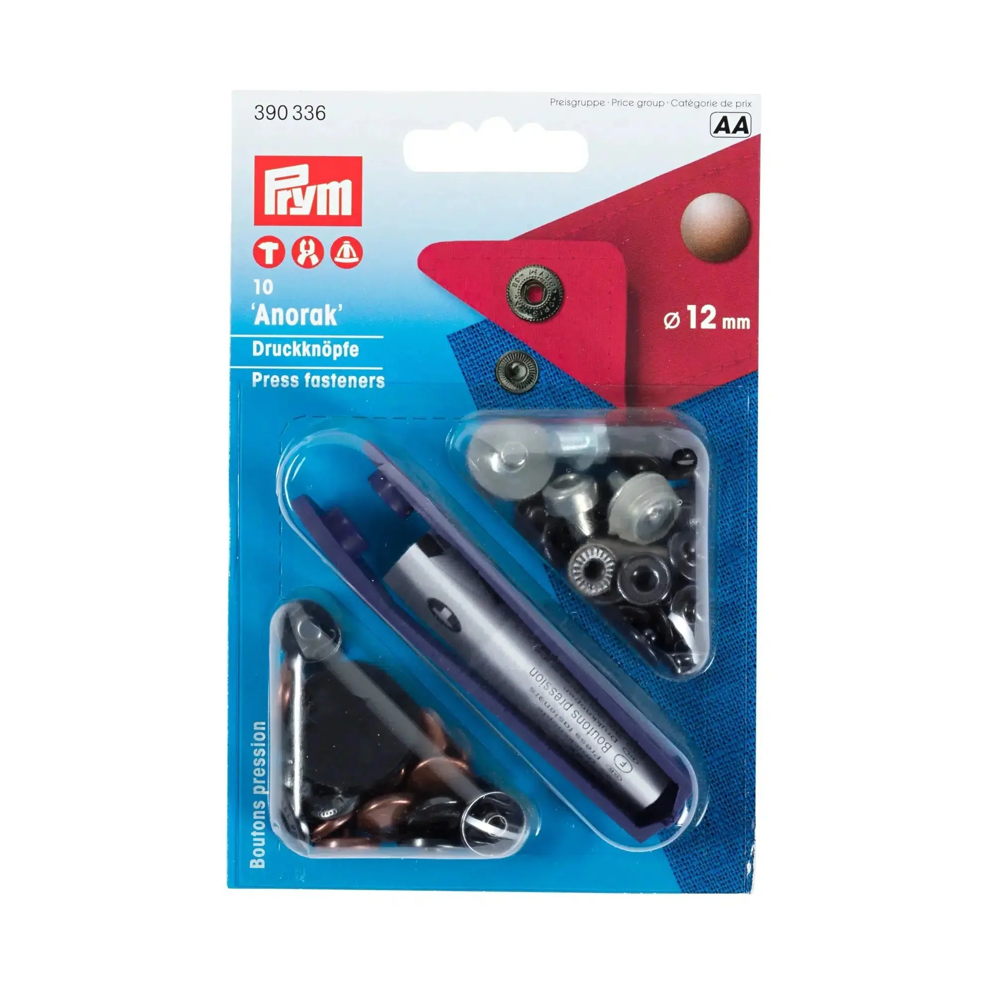 Prym Drukknopen Anorak - 12mm - Roodbrons