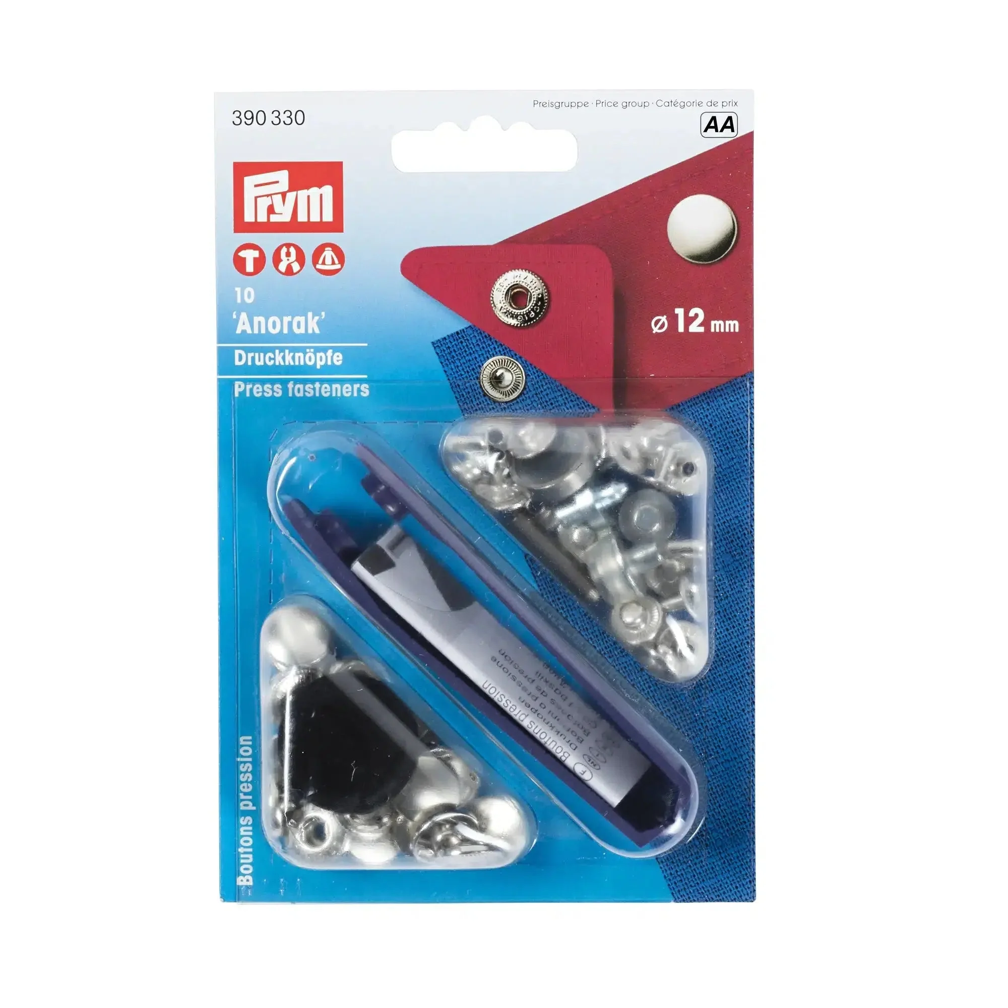 Prym Drukknopen Anorak - 12mm - Zilver
