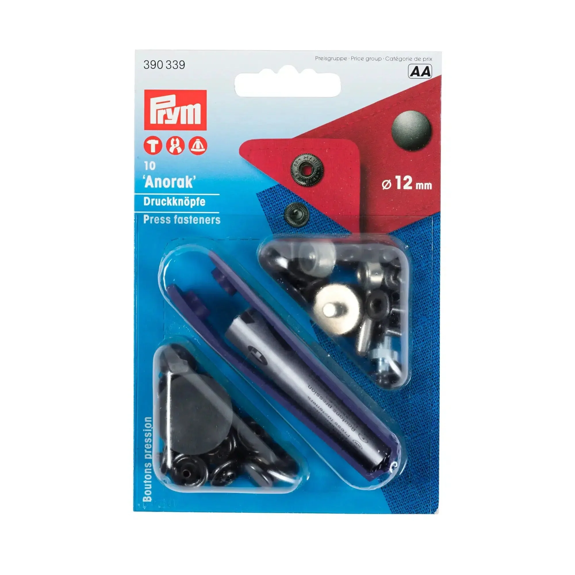 Prym Drukknopen Anorak - 12mm - Zwartbrons