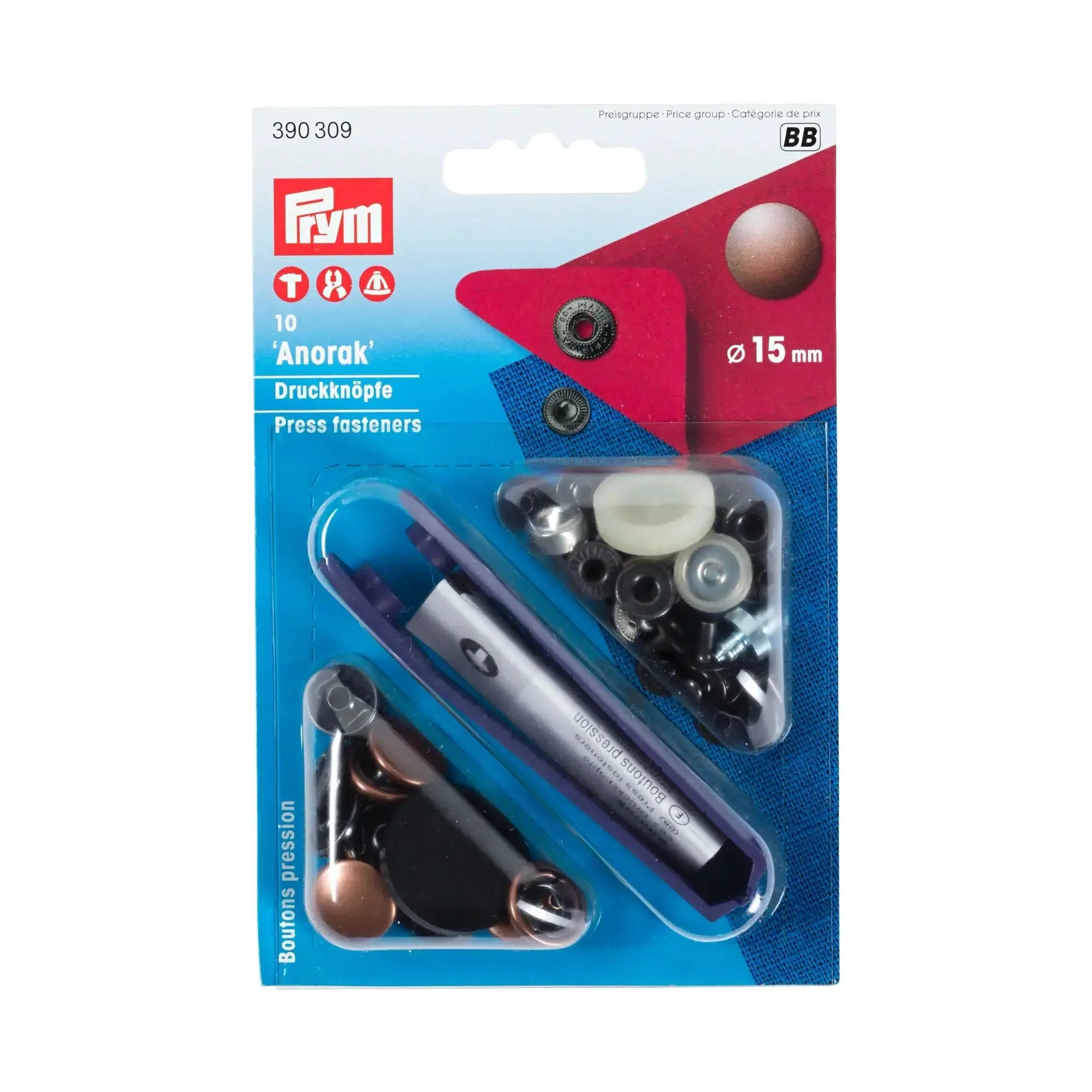 Prym Drukknopen Anorak - 15mm - Roodbrons - Image 2